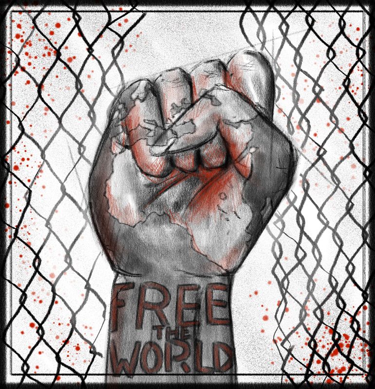 hand & world